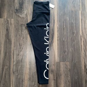 Calvin Klein Black & White Performance Logo Leggings